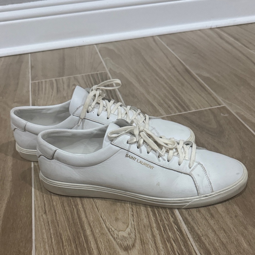 Saint Laurent Classic White Leather Sneakers